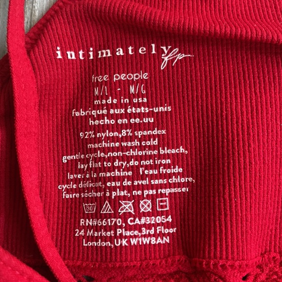Intimately by Free People red lace bra top - Picture 3 of 3